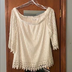 Off the shoulder lace top